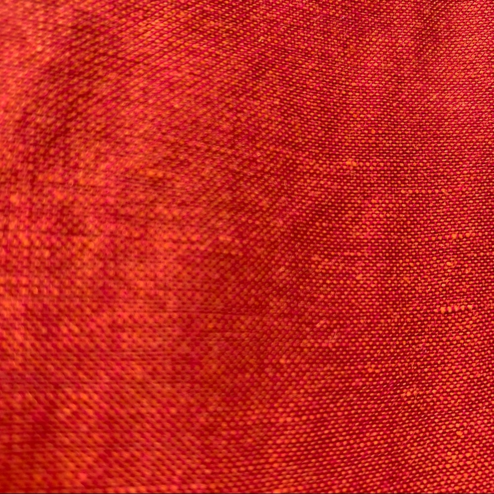 Lafayette 148 New York Rustic Orange Ruffle Dress Size 6 - Picture 9 of 12